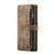 CaseMe C30 PU + TPU Multifunctional Horizontal Flip Leather Case with Holder & Card Slot & Wallet & Zipper Pocket iPhone 8 Plus & 7 Plus & 6 Plus - Brown