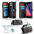 iPhone 8 Plus / 7 Plus / 6 Plus CaseMe C36 Card Slots Zipper Wallet RFID Anti-theft Leather Phone Case - Black