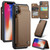 iPhone XS / X CaseMe C22 Card Slots Holder RFID Anti-theft Phone Case - Brown iPhone XS / X CaseMe C22 Card Slots Holder RFID Anti-theft Phone Case - Brown
