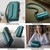 iPhone XS / X CaseMe C36 Card Slots Zipper Wallet RFID Anti-theft Leather Phone Case - Blue-green