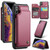 iPhone XS Max CaseMe C22 Card Slots Holder RFID Anti-theft Phone Case - Wine Red