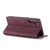OnePlus Nord CaseMe 013 Multifunctional Retro Frosted Horizontal Flip Leather Case with Card Slot & Holder & Wallet - Wine Red