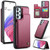 Samsung Galaxy A53 5G CaseMe C22 Card Slots Holder RFID Anti-theft Phone Case - Wine Red