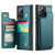 Samsung Galaxy Note20 Ultra CaseMe C22 Card Slots Holder RFID Anti-theft Phone Case - Blue Green