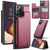 Samsung Galaxy Note20 Ultra CaseMe C22 Card Slots Holder RFID Anti-theft Phone Case - Wine Red