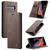 CaseMe 013 Multifunctional Retro Frosted Horizontal Flip Leather Case Galaxy S10 Plus, with Card Slot & Holder & Wallet - Coffee