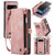 Samsung Galaxy S10+ CaseMe 008 Detachable Multifunctional Flip Leather Phone Case - Pink