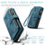 Samsung Galaxy S23 FE CaseMe C30 Card Slots Zipper Wallet Leather Phone Case - Blue Samsung Galaxy S23 FE CaseMe C30 Card Slots Zipper Wallet Leather Phone Case - Blue