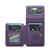 Samsung Galaxy Z Flip4 5G CaseMe C22 PC+TPU Business Style RFID Anti-theft Leather Phone Case - Purple
