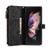Samsung Galaxy Z Fold4 5G CaseMe C30 Multifunctional Card Slots Zipper Phone Leather Phone Case - Black