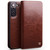 Samsung Galaxy S22 5G QIALINO Genuine Leather Phone Case - Brown