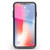 iPhone XS QIALINO Shockproof Weave Cowhide Leather Protective Case - Black