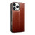 iPhone 16 Pro QIALINO Classic Genuine Leather Phone Case - Brown
