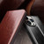 iPhone 16 Pro QIALINO Classic Genuine Leather Phone Case - Brown