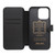 iPhone 13 mini QIALINO Magnetic Buckle Phone Leather Case with Card Slot - Black