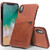 iPhone X / XS QIALINO Shockproof Cowhide Leather Protective Case with Card Slot - Light Brown iPhone X / XS QIALINO Shockproof Cowhide Leather Protective Case with Card Slot - Light Brown