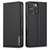 iPhone 16 Pro Max LC.IMEEKE L1 Series Frosted Fine Texture PU Phone Case - Black