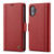 iPhone 16 LC.IMEEKE Skin-friendly Card Slots Leather Phone Case - Red