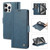 iPhone 16 Pro LC.IMEEKE Skin-friendly Card Slots Leather Phone Case - Blue iPhone 16 Pro LC.IMEEKE Skin-friendly Card Slots Leather Phone Case - Blue