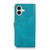KHAZNEH Dual-color Cowhide Texture Flip Leather Phone Case iPhone 16 - Blue