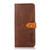 KHAZNEH Dual-color Cowhide Texture Flip Leather Phone Case iPhone 16 Pro Max - Brown