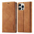 iPhone 16 Pro LC.IMEEKE Strong Magnetism Microfiber Leather Phone Case - Brown
