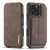 iPhone 16 Pro LC.IMEEKE Hon Ancient Series Flip Leather Phone Case - Coffee
