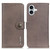 iPhone 16 Plus KHAZNEH Cowhide Texture Horizontal Flip Leather Phone Case - Khaki