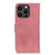 iPhone 16 Pro Max KHAZNEH Cowhide Texture Horizontal Flip Leather Phone Case - Pink