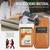 iPhone 16 Fierre Shann Oil Wax Cow Leather Card Holder Back Phone Case - Brown