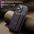iPhone 16 Pro Max Fierre Shann Oil Wax Cow Leather Card Holder Back Phone Case - Purple iPhone 16 Pro Max Fierre Shann Oil Wax Cow Leather Card Holder Back Phone Case - Purple