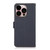 iPhone 16 Pro KHAZNEH Side-Magnetic Litchi Genuine Leather RFID Case - Blue