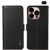 iPhone 16 Pro Max KHAZNEH Side-Magnetic Litchi Genuine Leather RFID Case - Black