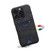 iPhone 16 Pro Max Denior D06 PU Back Cover Card Slot Holder Phone Case - Black