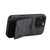 iPhone 16 Pro Max Denior D06 PU Back Cover Card Slot Holder Phone Case - Black