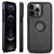 iPhone 12 Pro Max Suteni G1 Magsafe Leather Back Phone Case - Black