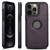 iPhone 12 Pro Max Suteni G1 Magsafe Leather Back Phone Case - Purple