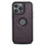 iPhone 13 Pro Max Suteni G1 Magsafe Leather Back Phone Case - Purple