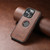 iPhone 14 Suteni G1 Magsafe Leather Back Phone Case - Brown