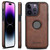 iPhone 14 Pro Suteni G1 Magsafe Leather Back Phone Case - Brown