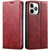 iPhone 11 Pro Suteni J02 Oil Wax Wallet Leather Phone Case - Red