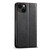 iPhone 13 Suteni J02 Oil Wax Wallet Leather Phone Case - Black iPhone 13 Suteni J02 Oil Wax Wallet Leather Phone Case - Black