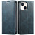 iPhone 13 mini Suteni J02 Oil Wax Wallet Leather Phone Case - Blue