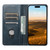 iPhone 13 Pro Suteni J02 Oil Wax Wallet Leather Phone Case - Blue