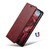 iPhone 14 Suteni J02 Oil Wax Wallet Leather Phone Case - Red