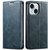 iPhone 15 Suteni J02 Oil Wax Wallet Leather Phone Case - Blue