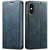 iPhone X / XS Suteni J02 Oil Wax Wallet Leather Phone Case - Blue