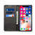 iPhone XR Suteni Calf Texture Horizontal Flip Leather Case with Holder & Card Slots & Wallet - Black