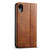 iPhone XR Suteni J02 Oil Wax Wallet Leather Phone Case - Brown