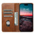 iPhone XR Suteni J02 Oil Wax Wallet Leather Phone Case - Brown